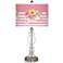Country Rose Giclee Apothecary Clear Glass Table Lamp
