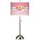 Country Rose Giclee Brushed Nickel Table Lamp