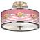 Country Rose Giclee Glow 14" Wide Ceiling Light