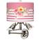 Country Rose Giclee Plug-In Swing Arm Wall Lamp