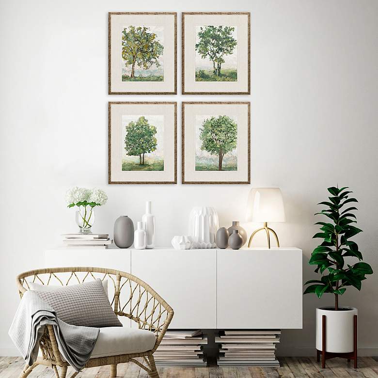 Image 4 Countryside Growth 23"H 4-Piece Framed Giclee Wall Art Set more views