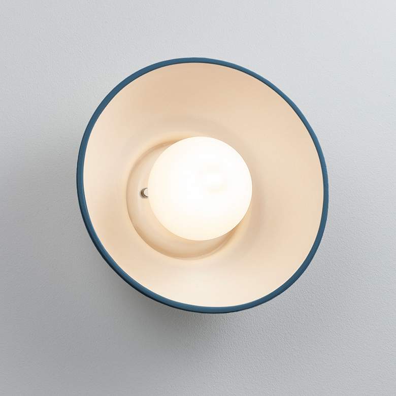 Image 1 Coupe 10" High Midnight Sky Matte White LED Wall Sconce