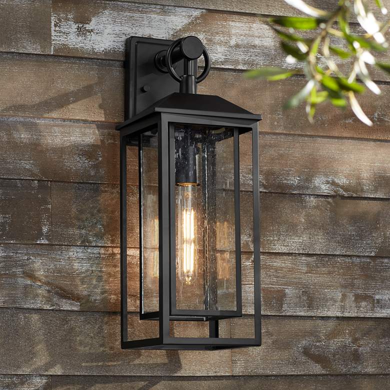 Image 1 Coupe 20 inch High Black Outdoor Wall Light