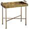 Couper 29" Wide Burnished Gold Leaf Tray Table