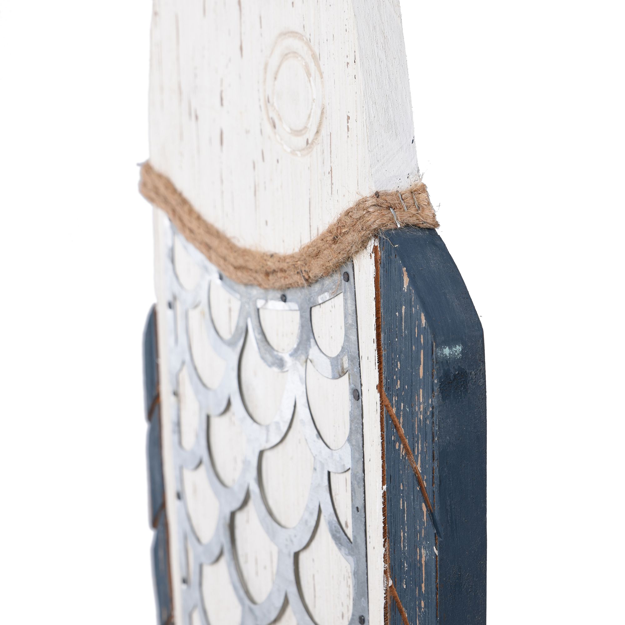 Couple of Fish Rustic Blue and White Wood Wall Art Decor - Set of 2