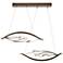 Courbe Duet 45 1/4" Wide Dark Smoke LED Pendant