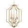 Coursere 20" Wide Warm Brass 5-Light LED Entry Pendant