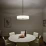 Thumbnail4 of Courtland 30" Wide Black White Fabric Drum Pendant Light more views