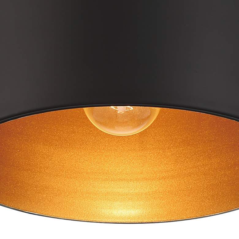 Image 3 Courtney 10 inch Wide Soft Gold Matte Black Ceiling Light more views