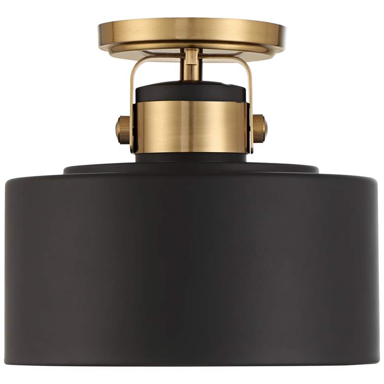Image 6 Courtney 10 inch Wide Soft Gold Matte Black Ceiling Light more views