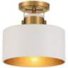 Courtney 10" Wide Soft Gold Matte White Ceiling Light
