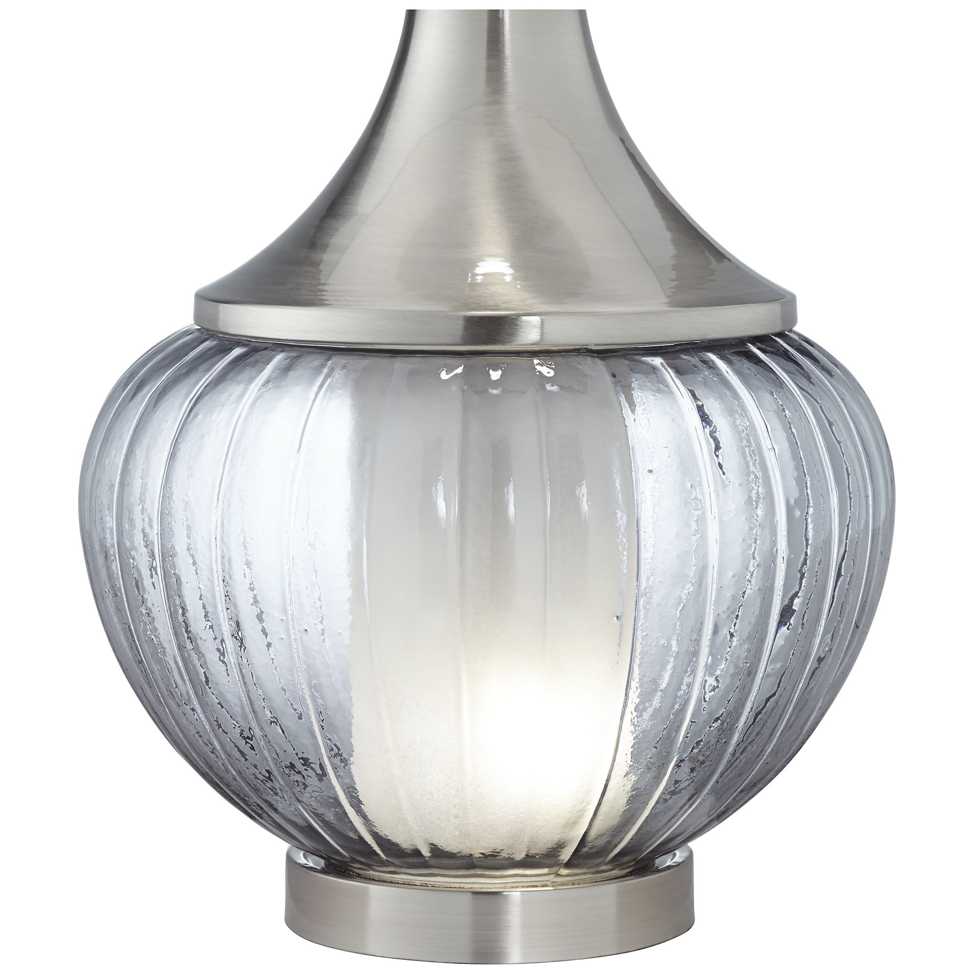 Image 4 Courtney 28 1/2" High Fluted Double Glass Night Light Table Lamp more views