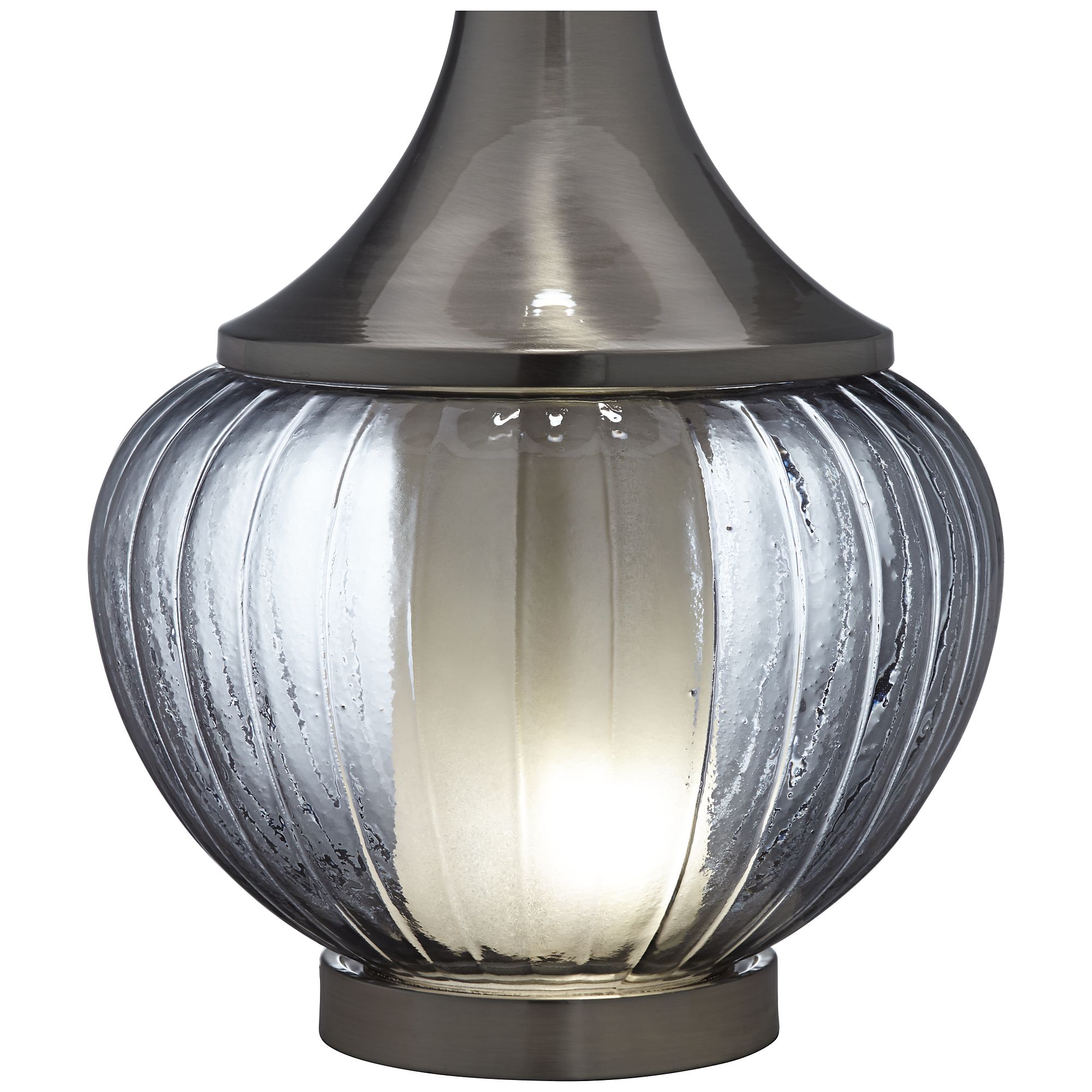 Image 5 Courtney 28 1/2" High Fluted Double Glass Night Light Table Lamp more views