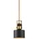 Courtney 6 1/2" Wide Black and Gold Mini Pendant Light