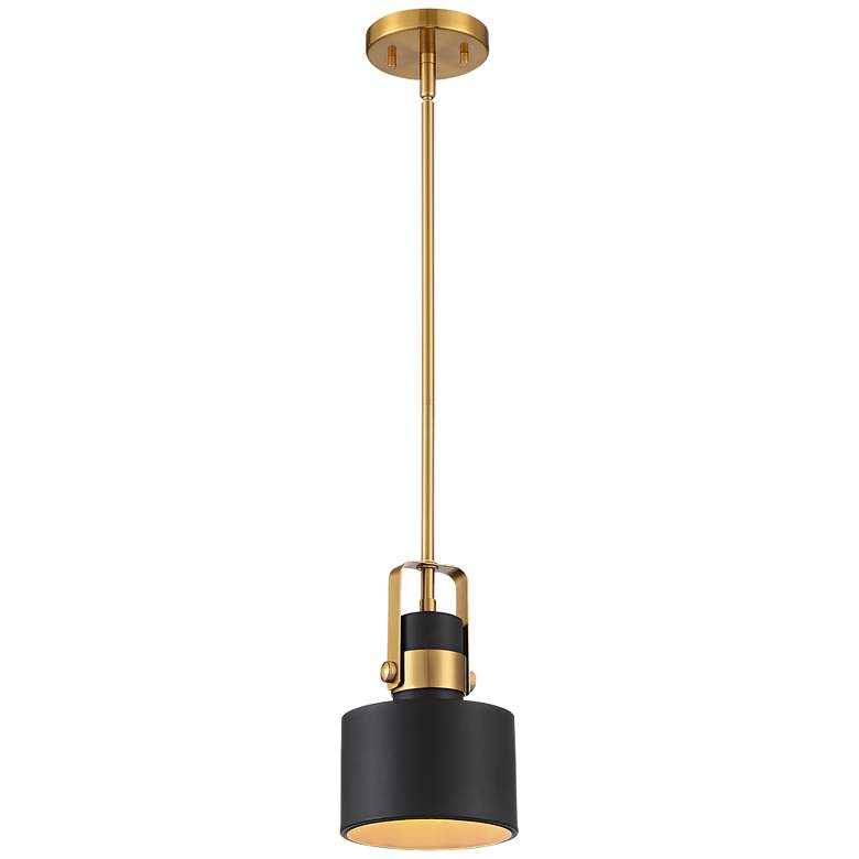 Courtney 6 1/2&quot; Wide Black and Gold Mini Pendant Light more views