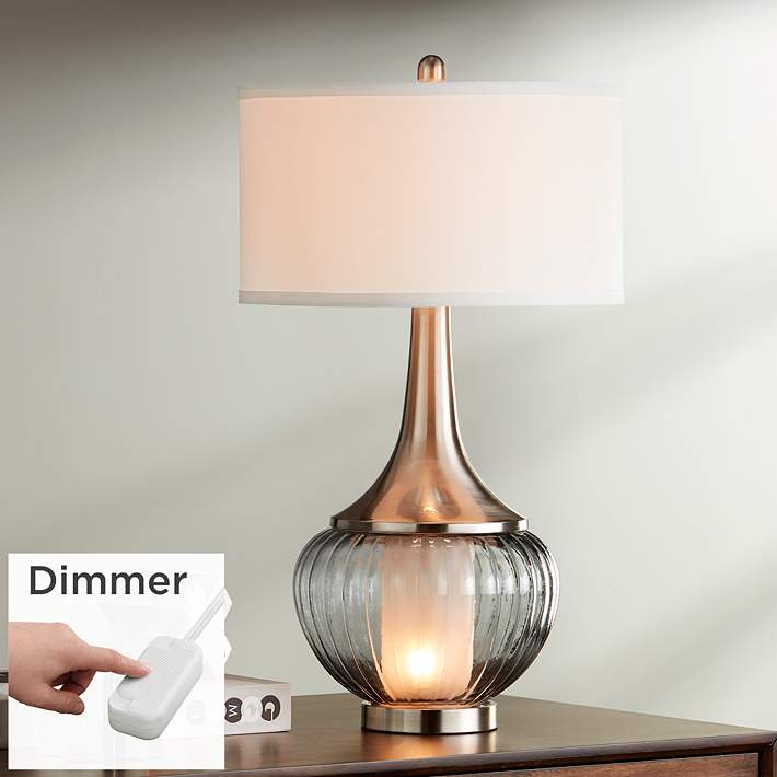 ONWAAR kiem Herstellen Courtney Metal and Glass Night Light Lamp with Table Top Dimmer - #89K51 |  Lamps Plus