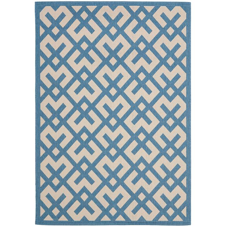 Image 1 Courtyard Collection CY6915C 5'3"x7'7" Blue Area Rug