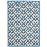Courtyard Collection CY6915C 5&#39;3"x7&#39;7" Blue Area Rug