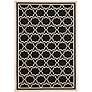 Thumbnail1 of Courtyard Collection CY6916A 2'7"x5" Black Area Rug