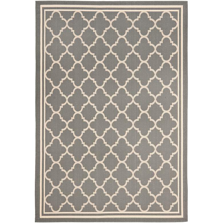Image 1 Courtyard Collection CY6918C 5'3"x7'7" Grey Area Rug