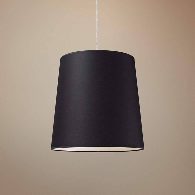 Image 1 Couture 18 inch Wide Polished Chrome Black Pendant Light