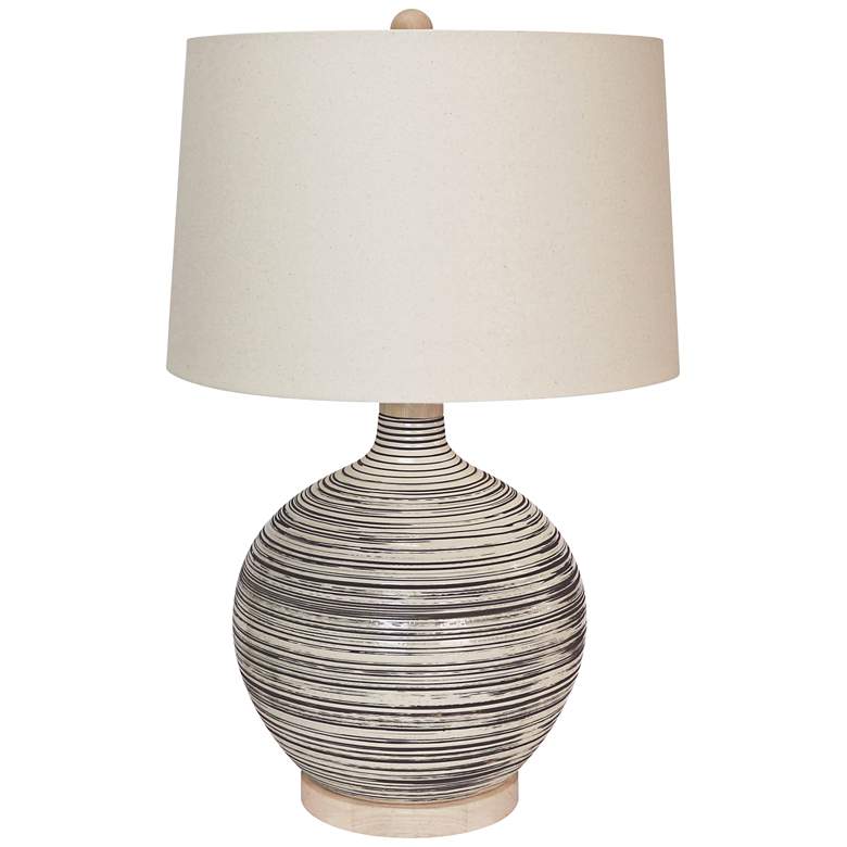 Image 1 Couture Alamont Gray and Beige Natural Ceramic Table Lamp