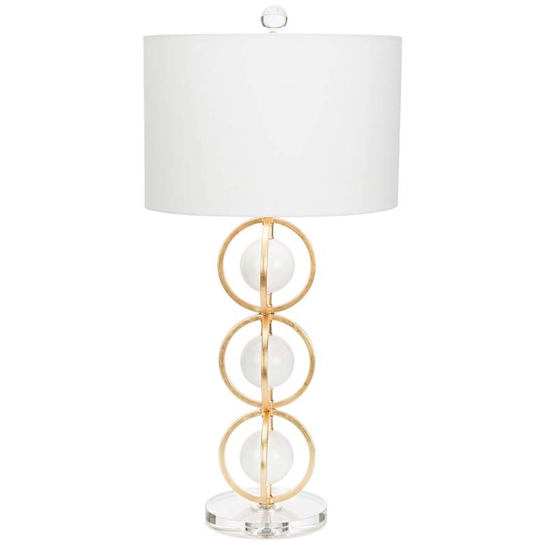 Image 1 Couture Anderson Gold Leaf and White Table Lamp
