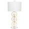 Couture Anderson Gold Leaf and White Table Lamp