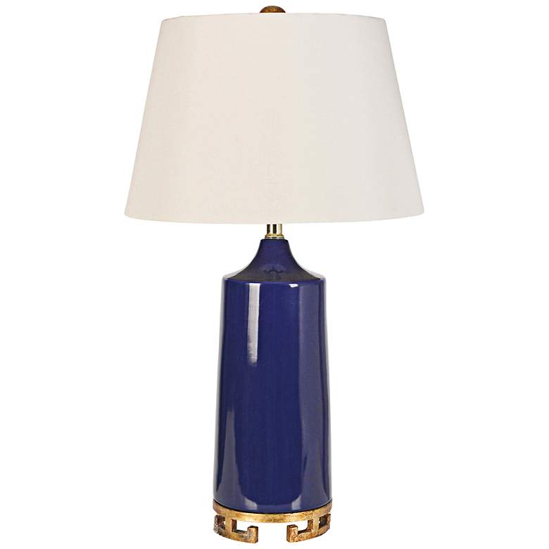 Image 1 Couture Avondale Indigo Blue Ceramic Table Lamp