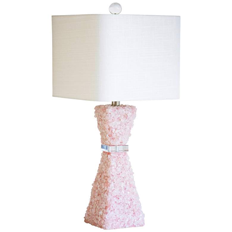 Image 1 Couture Barrington Pink Quartz Stone Table Lamp