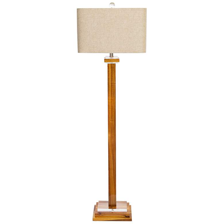 Image 1 Couture Brentwood High Gloss Brown Stain Floor Lamp