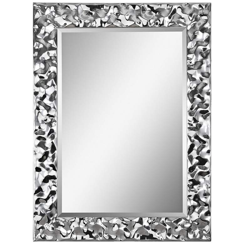Couture Chrome 30 inch x 40 inch Rectangular Wall Mirror
