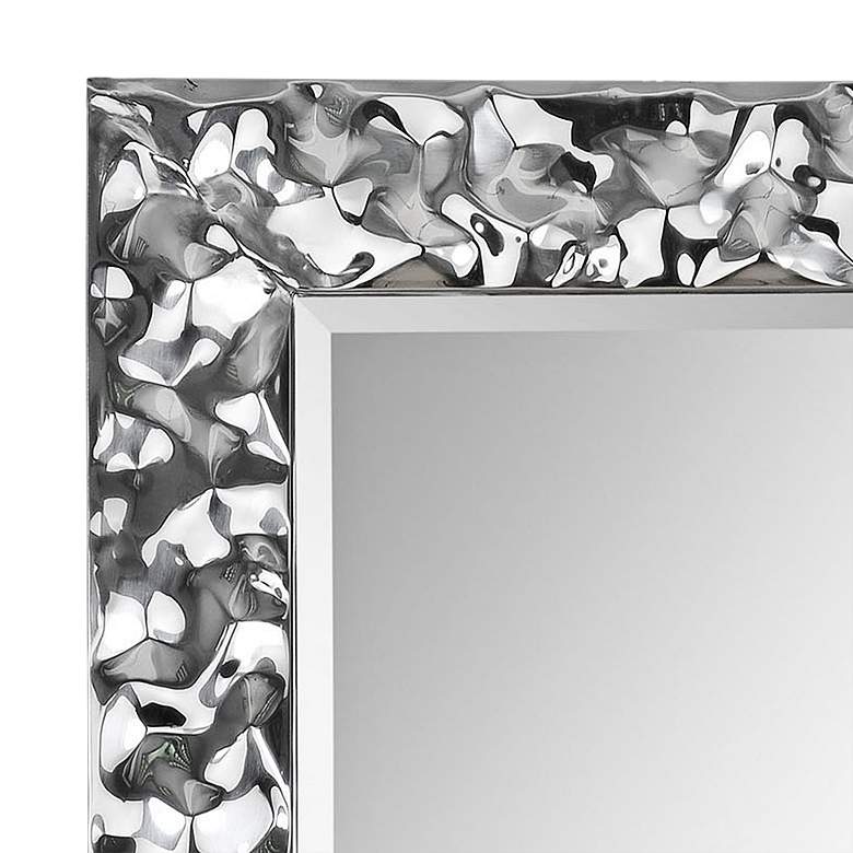 Couture Chrome 30 inch x 40 inch Rectangular Wall Mirror more views