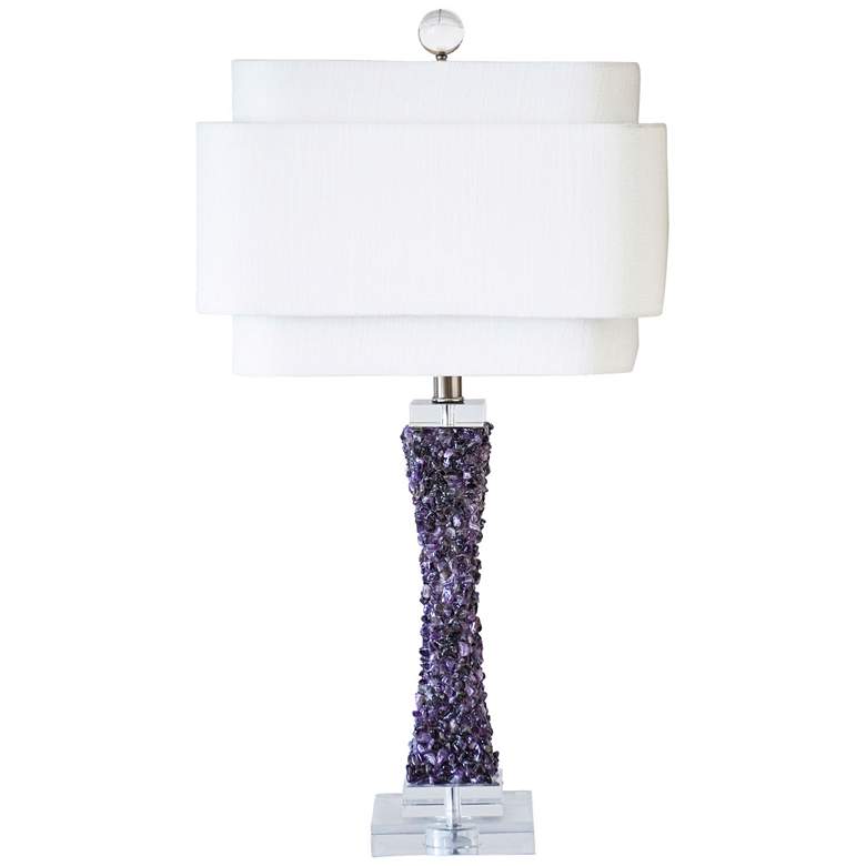 Image 1 Couture Cienega Purple Quartz Stone Table Lamp
