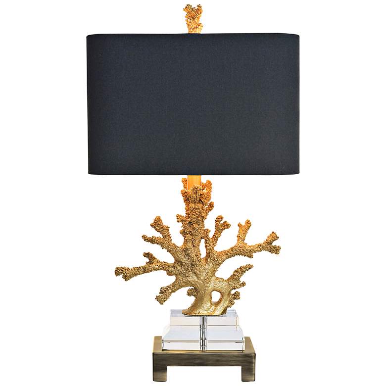 Image 1 Couture Coral Gold and Brass Table Lamp