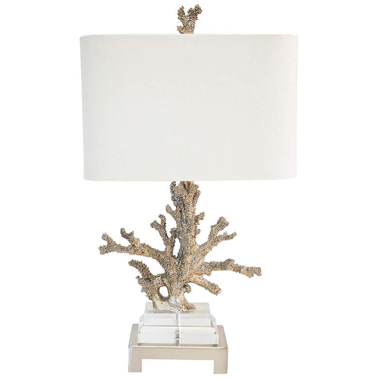 Image 1 Couture Coral Silver and Brushed Nickel Table Lamp