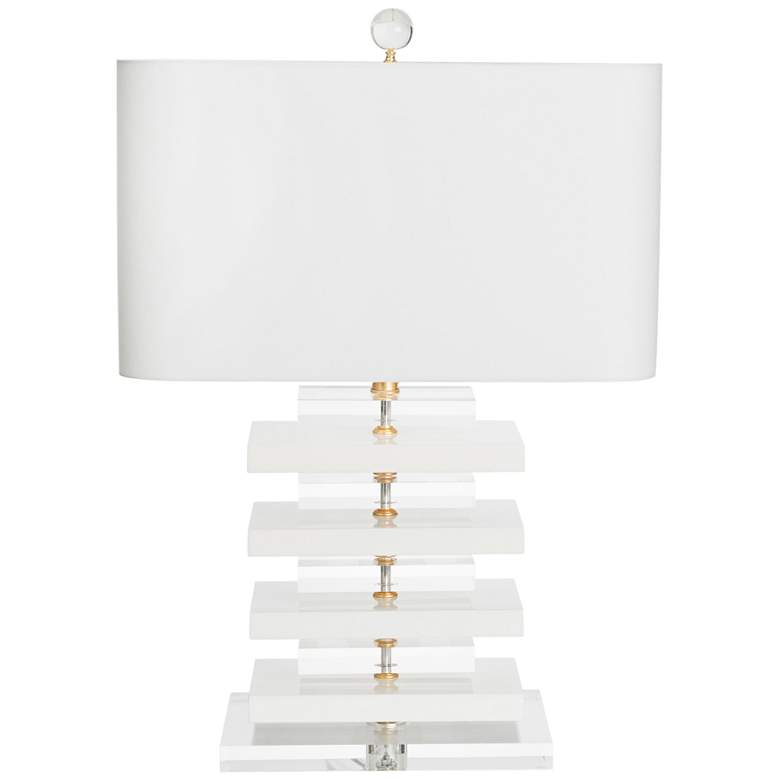 Image 1 Couture Devonshire High-Gloss White Table Lamp
