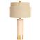 Couture Flagstaff Natural Rubberwood and Gold Table Lamp