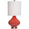 Couture Graphic Appeal Fairfax Red-Orange Table Lamp