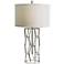 Couture Hollywood Silver Leaf Metal Table Lamp