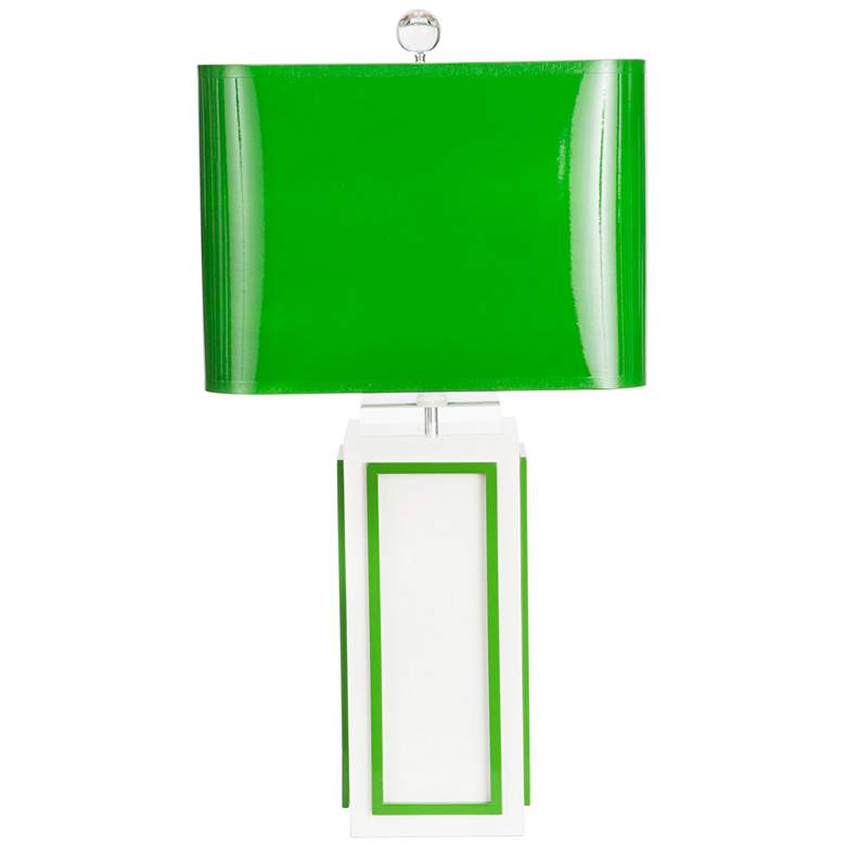 Image 1 Couture Lagos White and Kelly Green Table Lamp