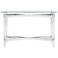 Couture Lainey Chrome Steel and Clear Glass Console Table