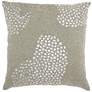 Couture Luster Silver Beaded 20" Square Throw Pillow