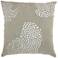 Couture Luster Silver Beaded 20" Square Throw Pillow