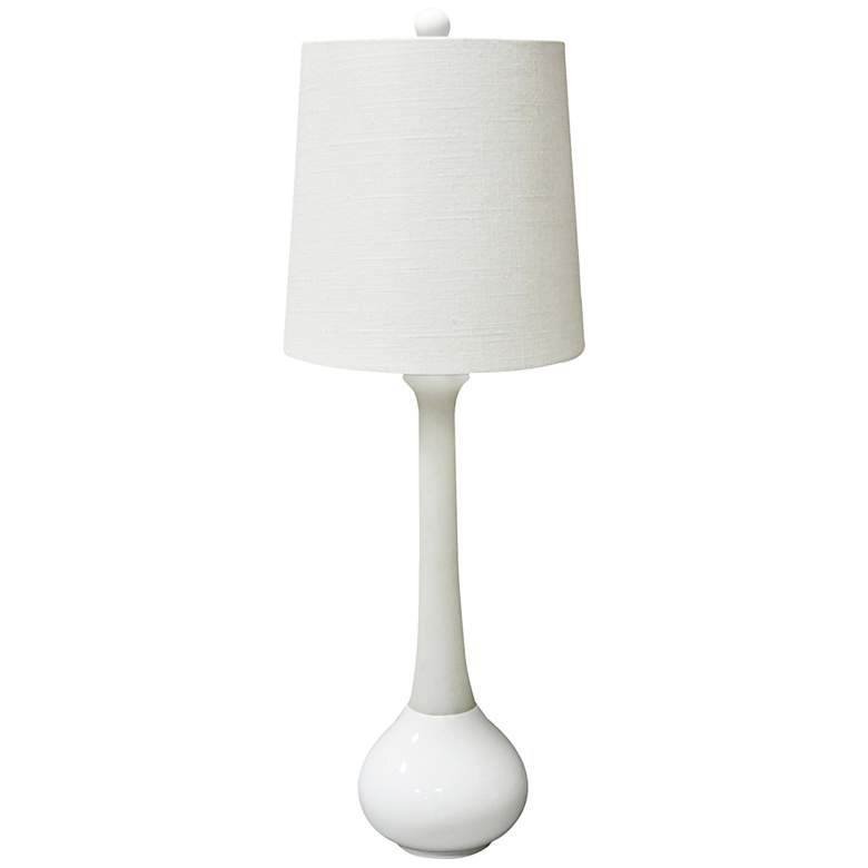 Image 1 Couture Malibu Gloss White Table Lamp