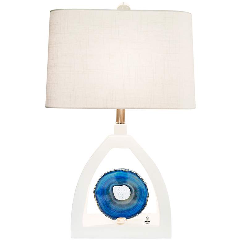 Image 1 Couture Marmont Natural Blue Agate Nightlight Table Lamp