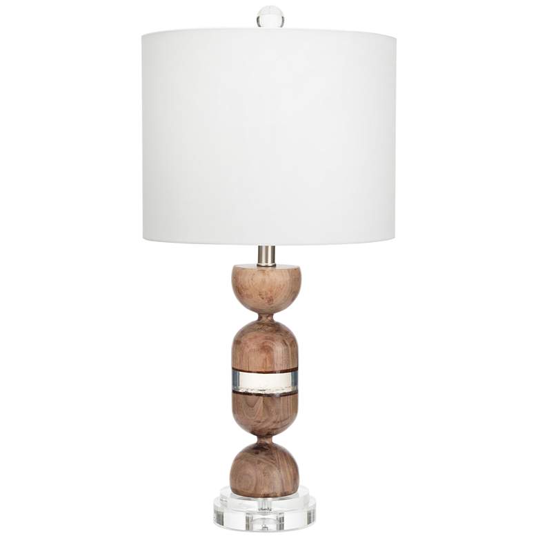 Image 1 Couture Martinique Natural Walnut and Clear Table Lamp