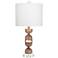 Couture Martinique Natural Walnut and Clear Table Lamp