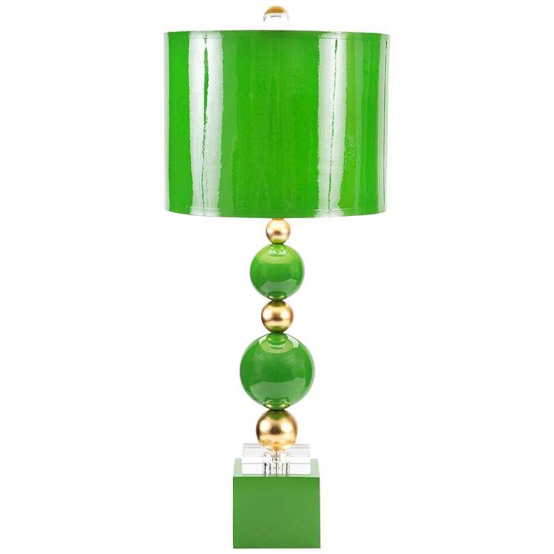 Image 1 Couture Meg Caswell Sheridan Kelly Green Lacquer Table Lamp