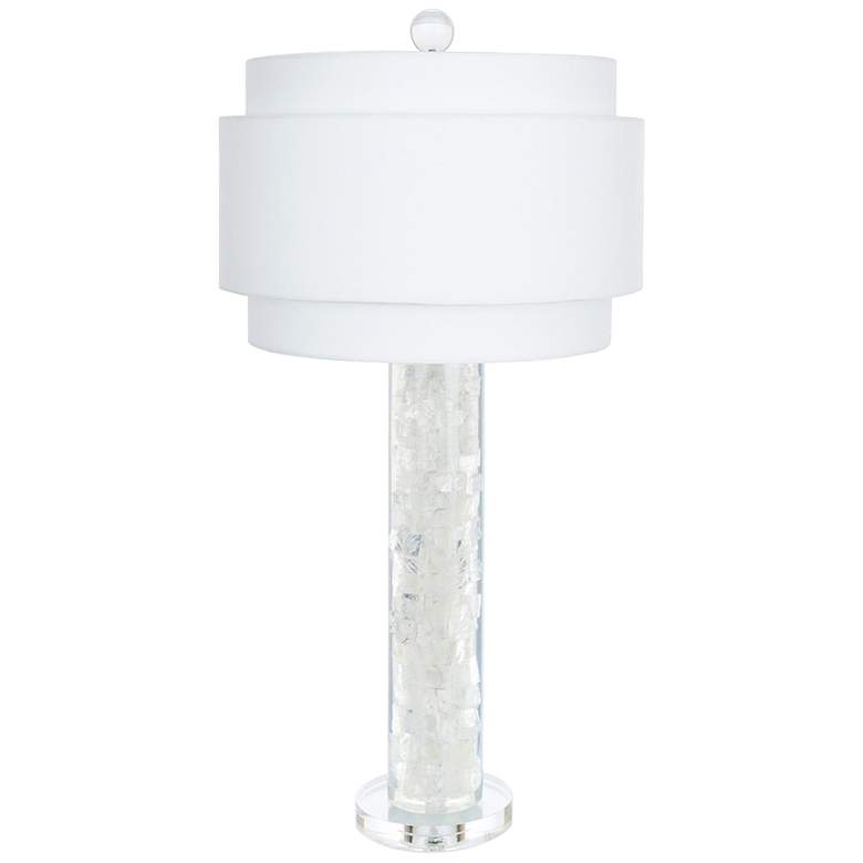 Image 1 Couture Montrose Clear and White Table Lamp